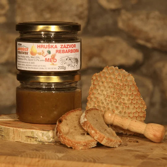 Pear, Ginger & Rhubarb Honey Jam