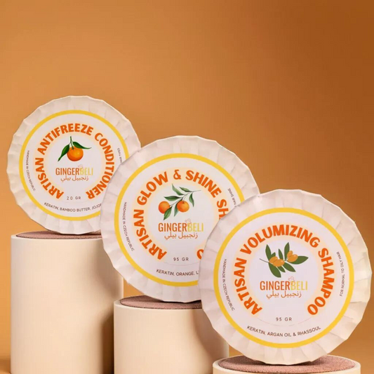 Pack of 3: Gingerbeli Natural Shampoos & Conditioner | Handmade & Sustainable