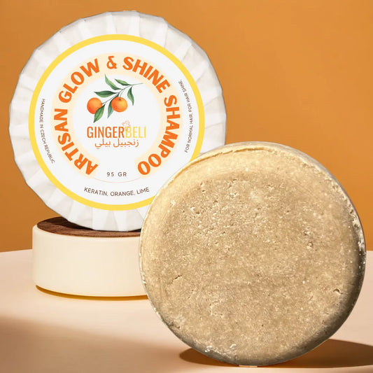 Gingerbeli Gloss & Shine Shampoo Bar | Handmade | Keratin, Orange & Lime