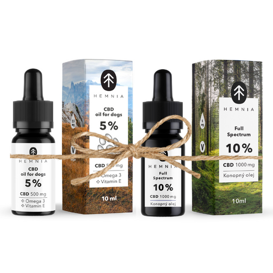 CBD package for owner and his pet dog