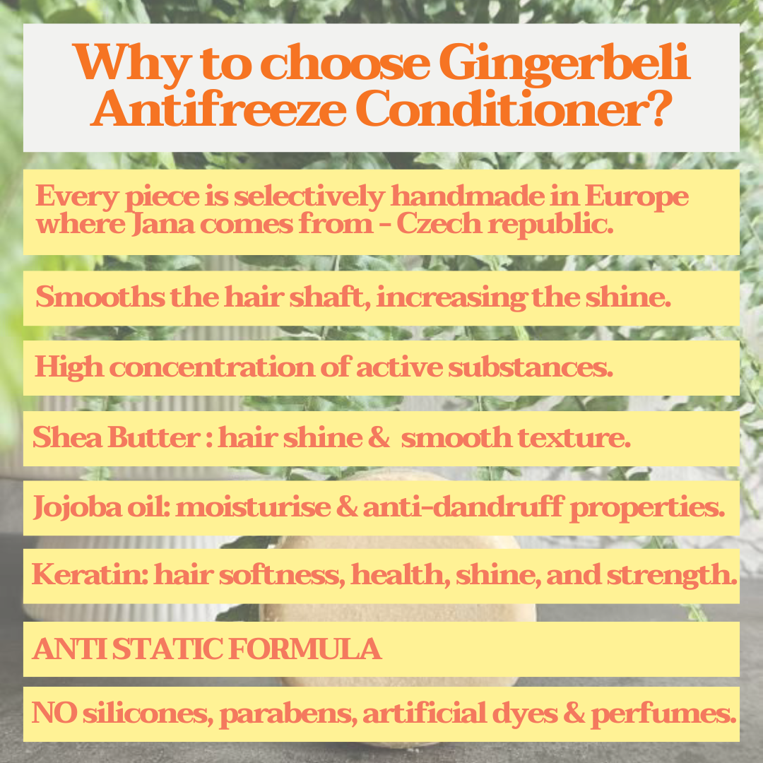 Gingerbeli Antifreeze Conditiner Bar | Handmade | Shea, Jojoba & Keratin