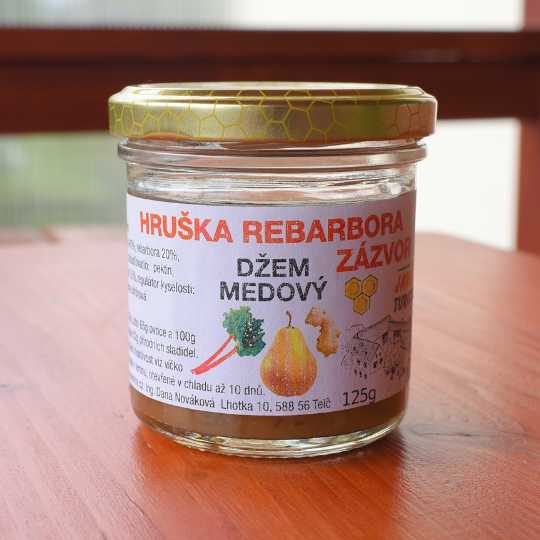 Pear Rhubarb Ginger Honey Jam