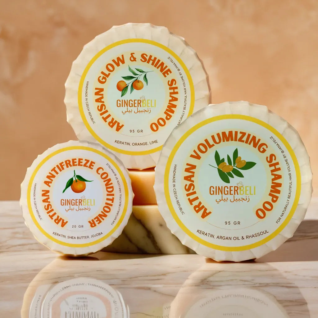 Gingerbeli Handmade Sustainable Shampoo & Conditioner | Pack of 3