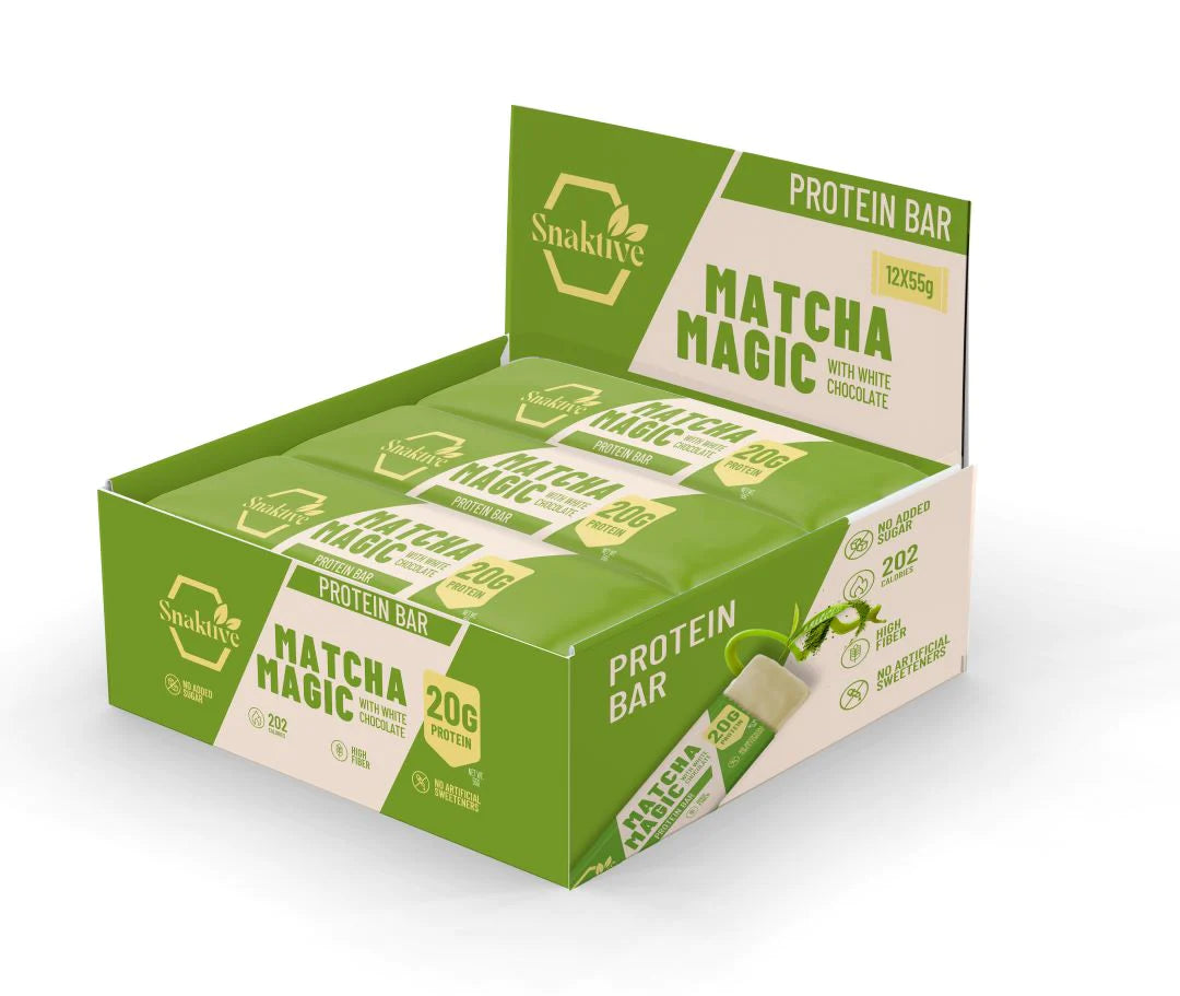 Matcha Magic Protein & Fiber Bar - 12 pcs