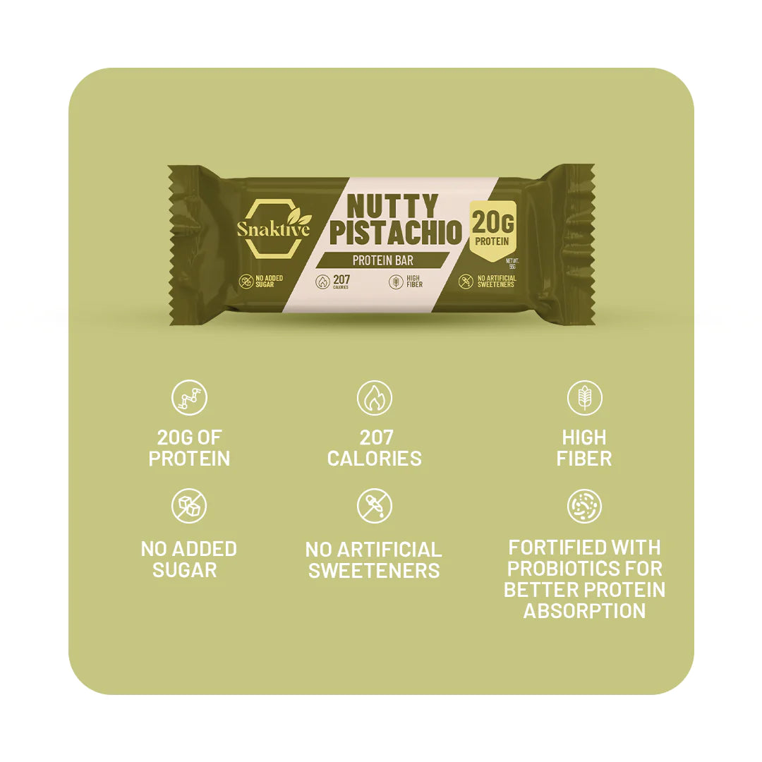 Nutty Pistachio Protein & Fiber Bar - 12 pcs