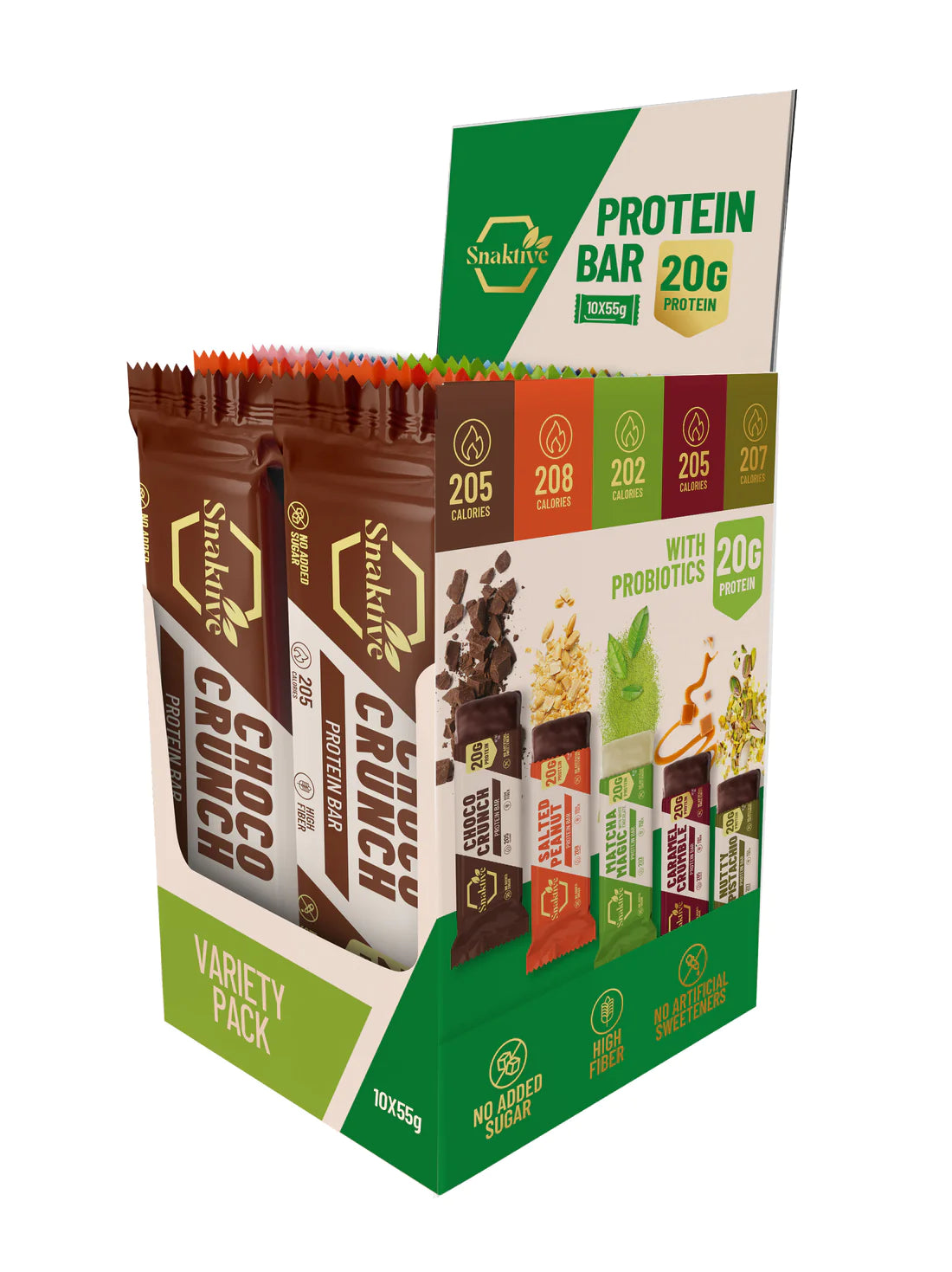 Protein & Fiber Bar Variety Pack Snaktive