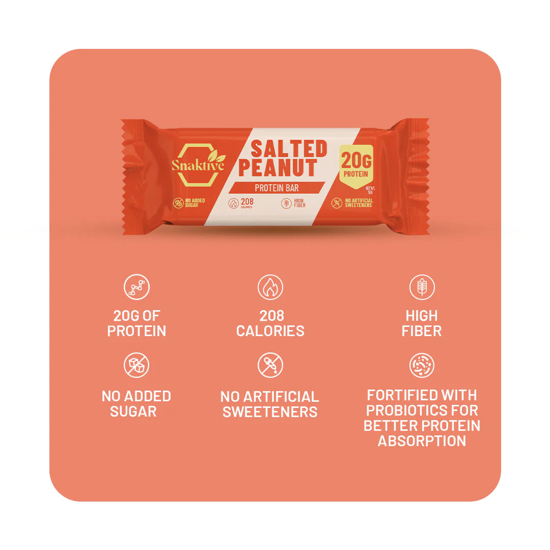 Salted Peanut Protein & Fiber Bar - 12 pcs
