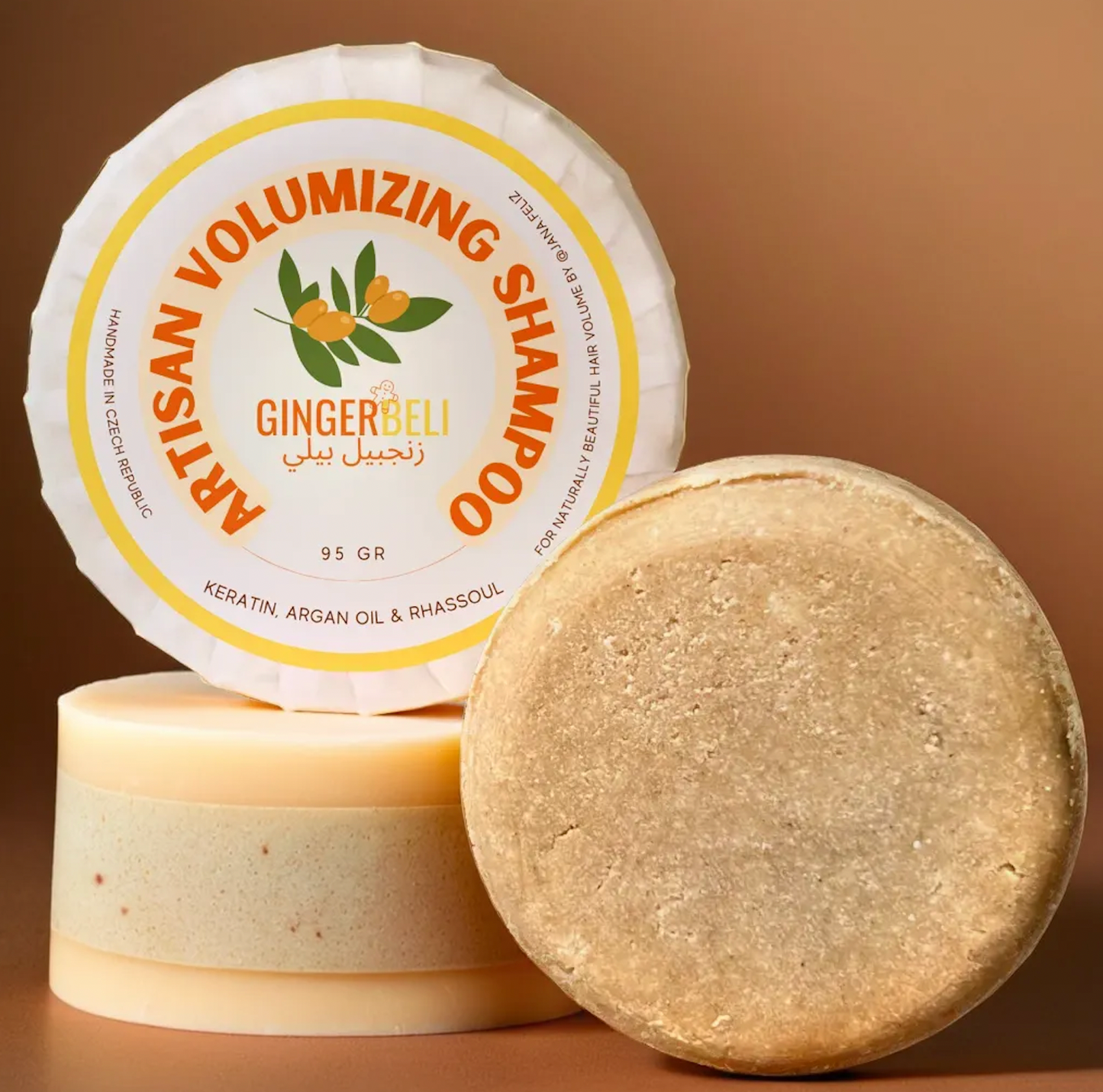 Pack of 2: Gingerbeli Natural Shampoo Shine & Conditioner | Handmade & Sustainable