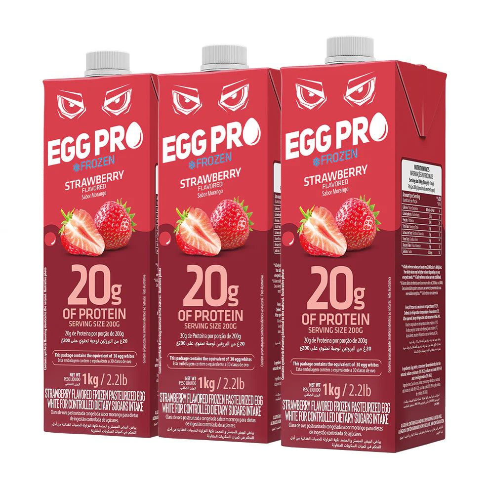 Egg Protein Powder Strawberry 3 Pack gingerbeli